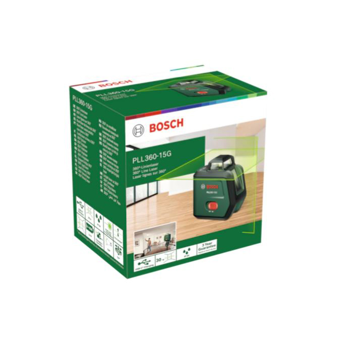 BOSCH laserski nivelir PLL360-15G 3,6V 2,0Ah - Slika 3