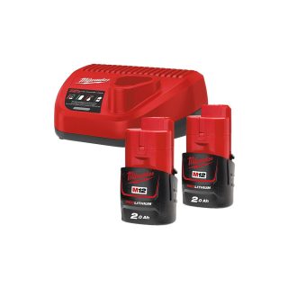 MILWAUKEE aku set NRG-202 M12 12V 2xAku 2,0Ah + punjač C12 C