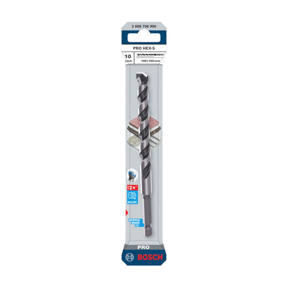 BOSCH svrdlo za beton PRO HEX-5, 10×100/150 mm - Slika 2