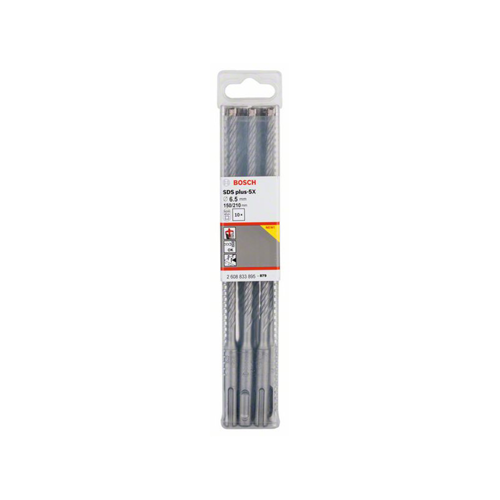BOSCH svrdlo za armirani beton PRO SDS plus-5X, 6,5x150x210 mm, 10 kom