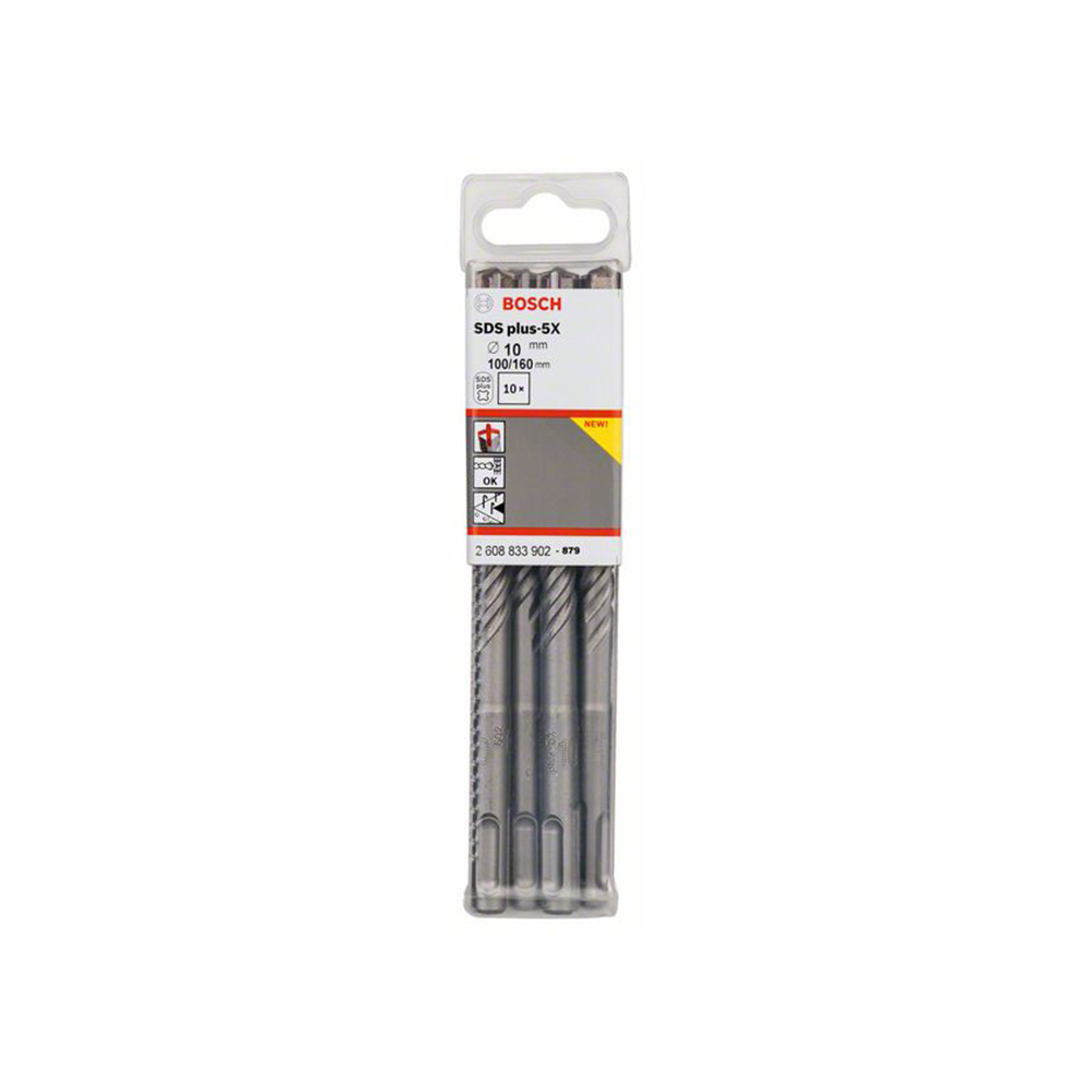BOSCH svrdlo za armirani beton PRO SDS plus-5X, 10x100x160 mm, 10 kom