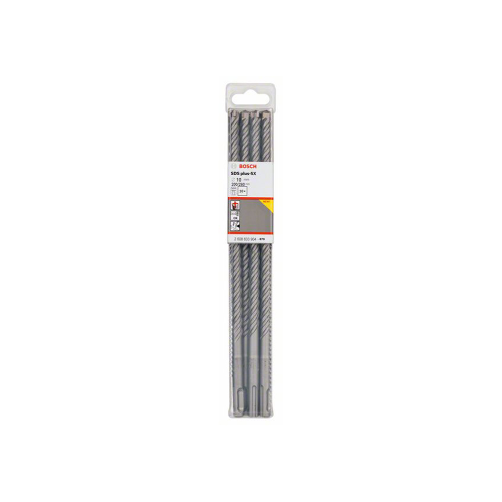 BOSCH svrdlo za armirani beton PRO SDS plus-5X, 10x200x260 mm, 10 kom