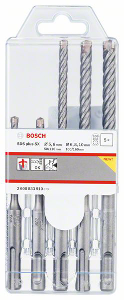 BOSCH set svrdla za beton PRO SDS plus-5X, 5,6,8,10 mm, 5 dj. - Slika 2