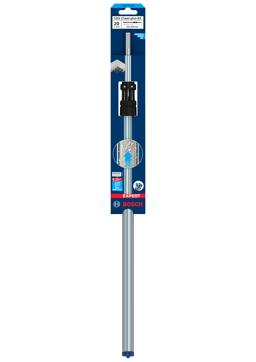 BOSCH svrdlo za armirani beton EXPERT SDS Clean plus-8X, 20x400x550 mm - Slika 2