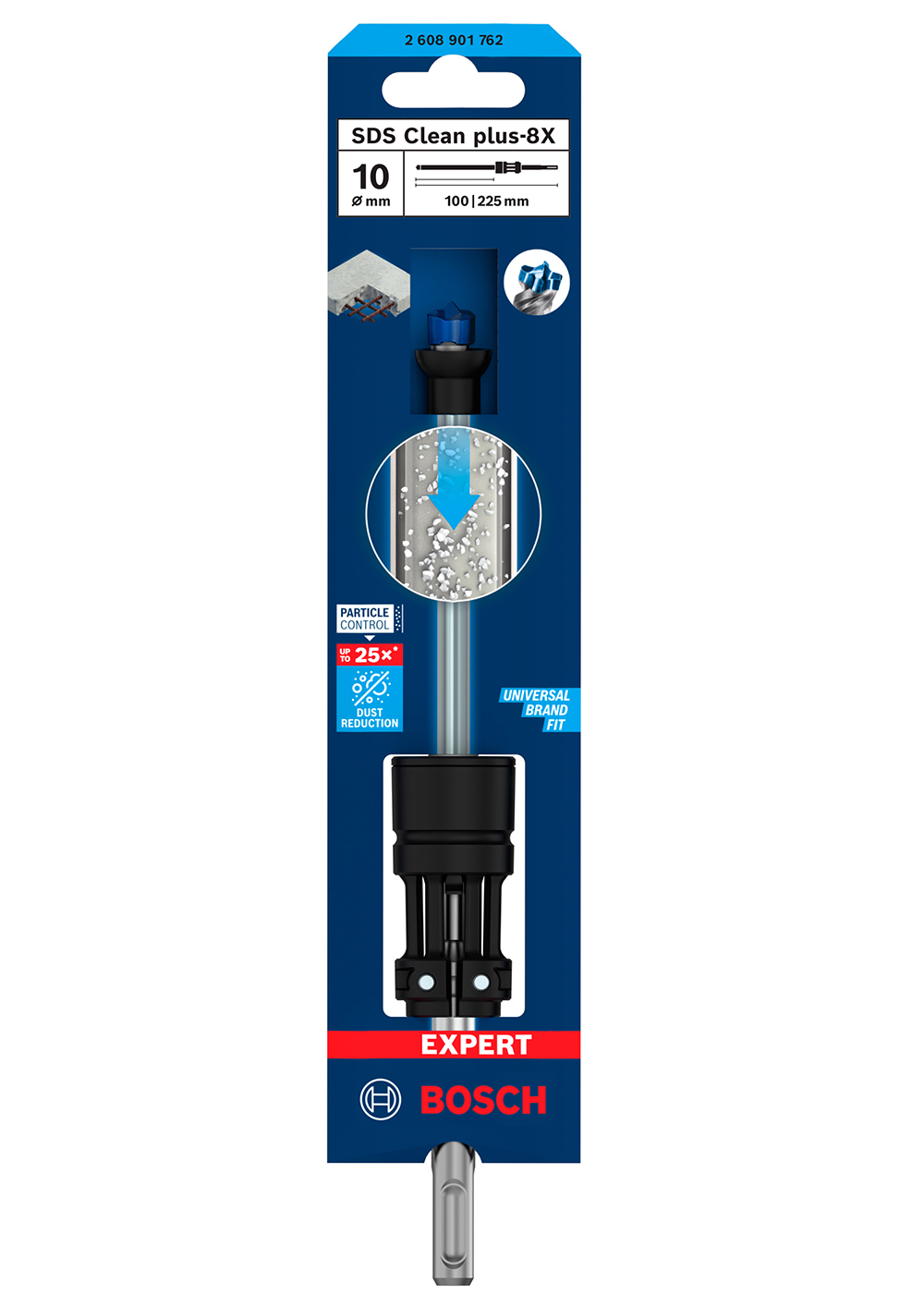 BOSCH svrdlo za armirani beton EXPERT SDS Clean plus-8X, 10x100x225 mm - Slika 2