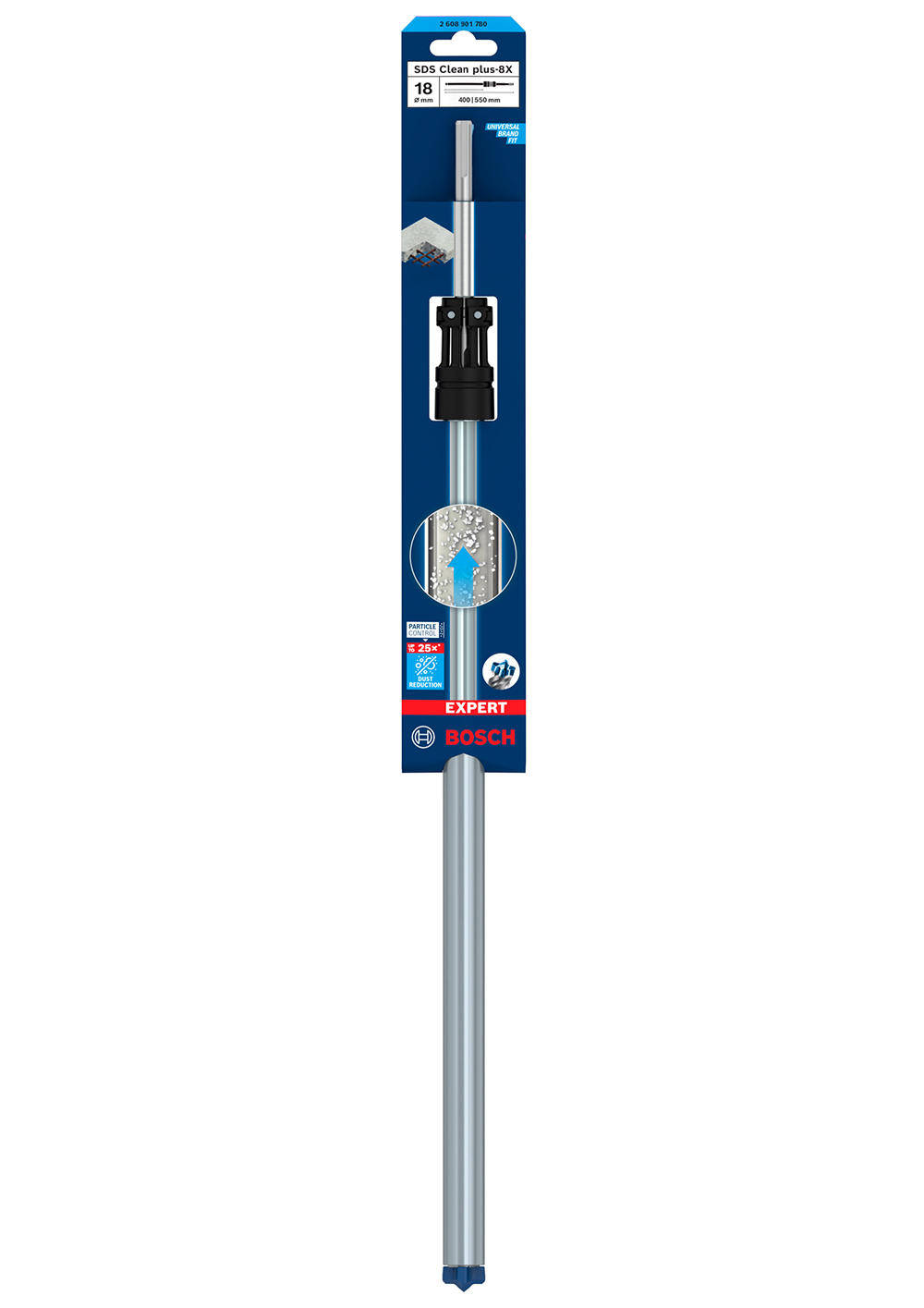 BOSCH svrdlo za armirani beton EXPERT SDS Clean plus-8X, 18x400x550 mm - Slika 2