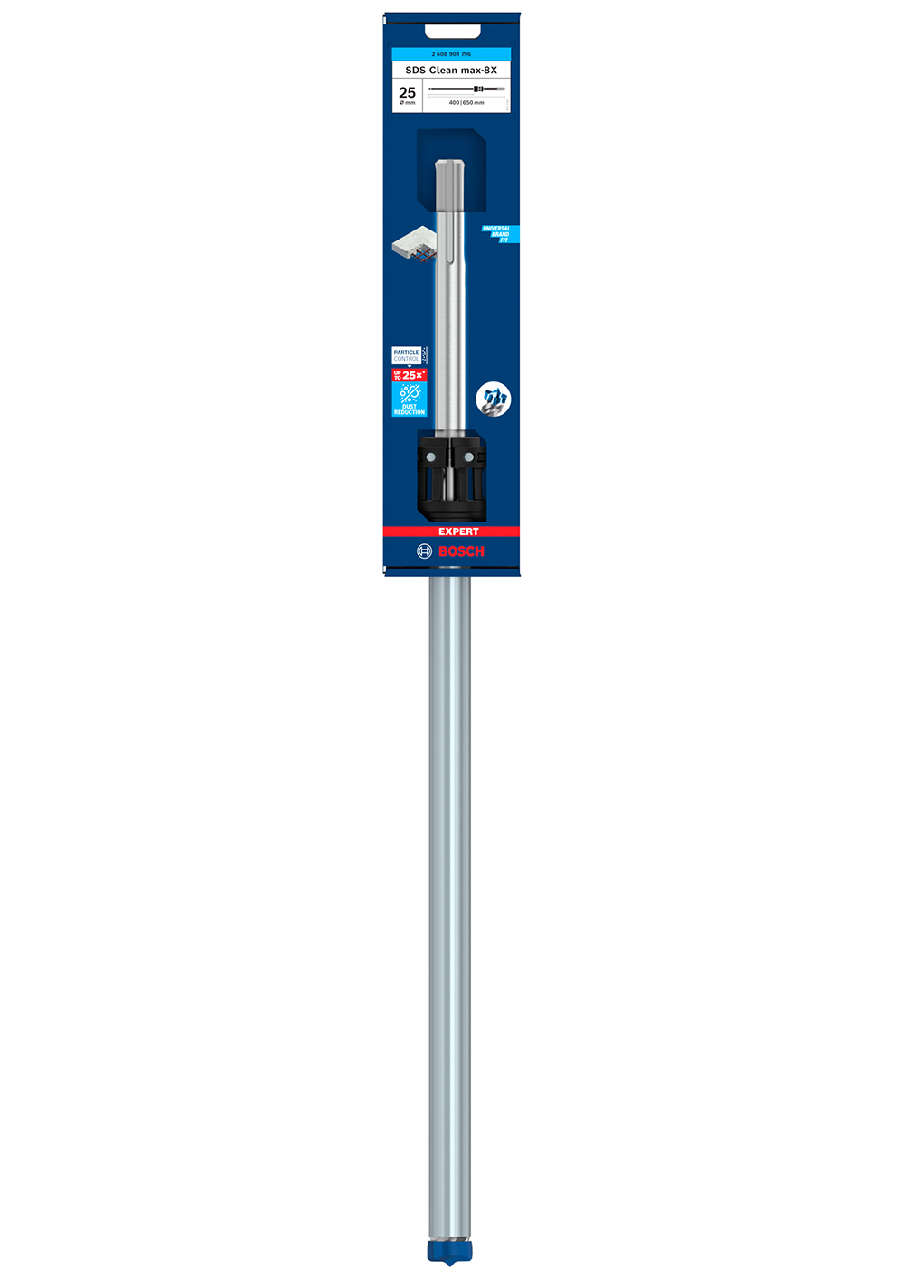 BOSCH svrdlo za armirani beton EXPERT SDS Clean max-8X, 25x400x650 mm - Slika 2