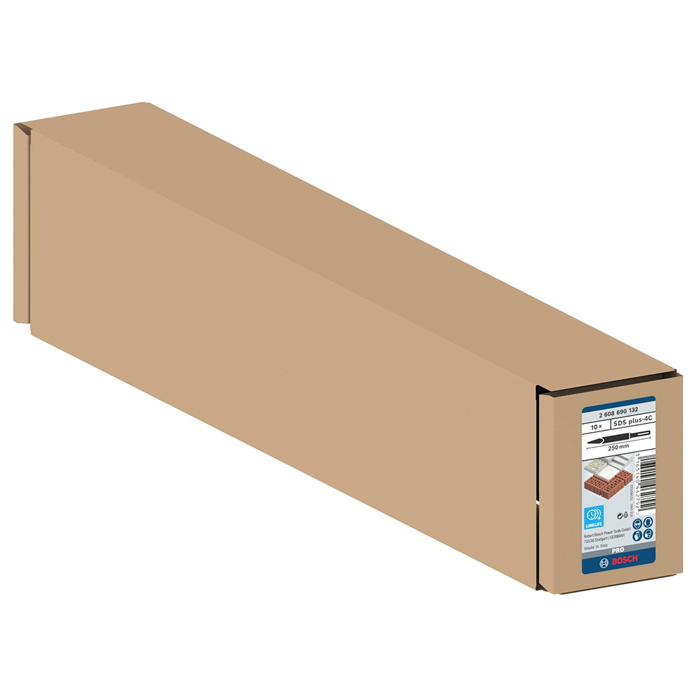 BOSCH SDS-plus 4C set šiljastih dlijeta 250 mm, 10 kom - Slika 2