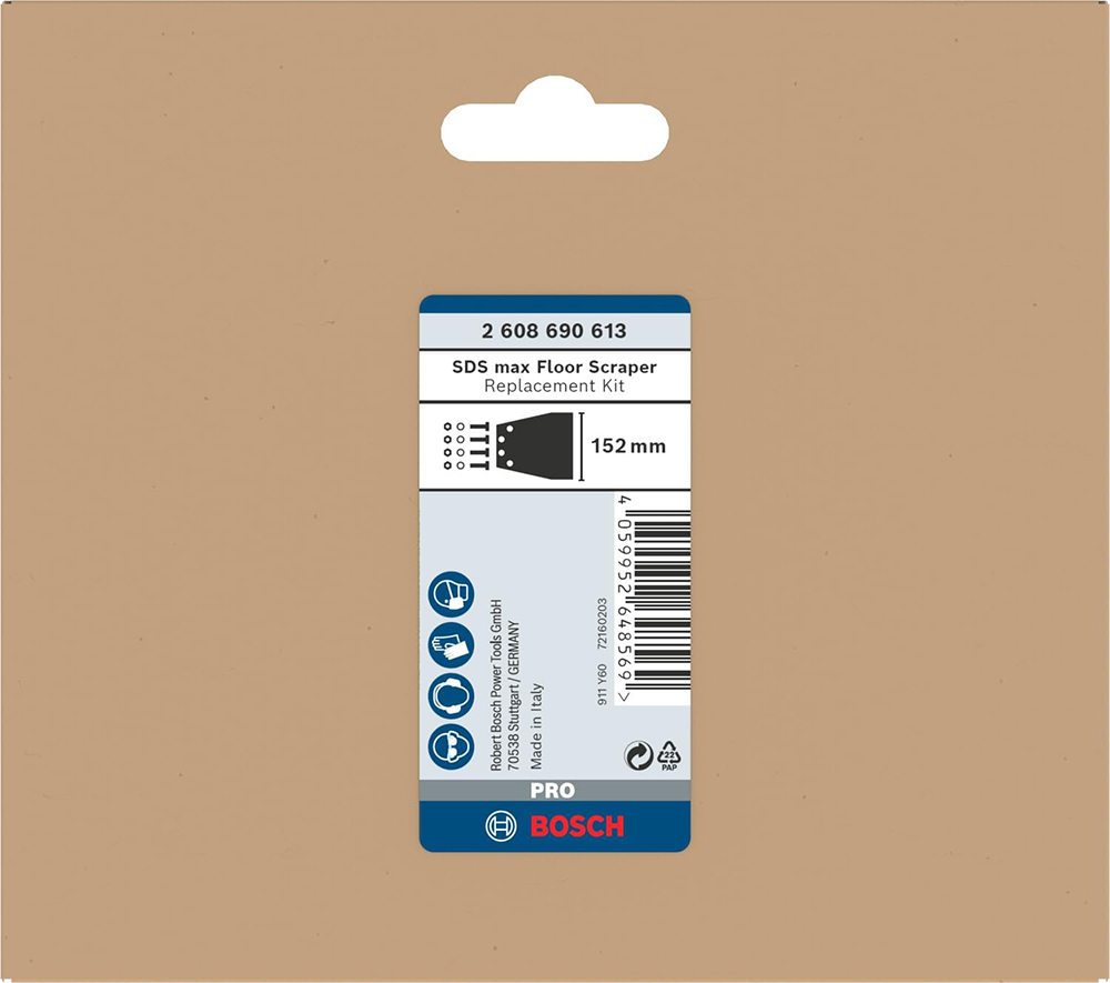 BOSCH SDS-max zamjenski komplet za strugač 152 mm - Slika 2